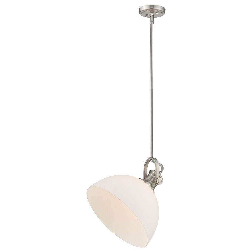 Golden Lighting Hines 1-Light Pendant with Opal Glass in Pewter, , large