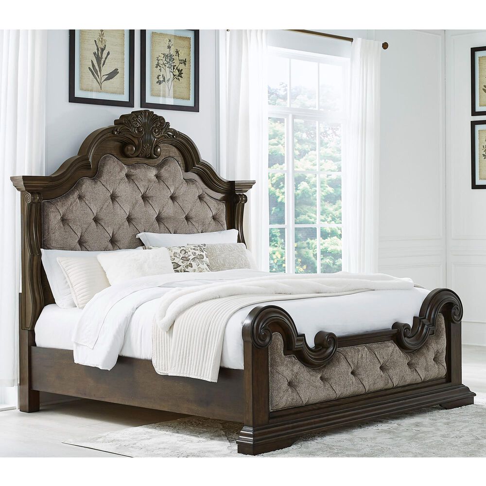 Millenium Maylee California King Upholstered Bed in Dark Brown, , large
