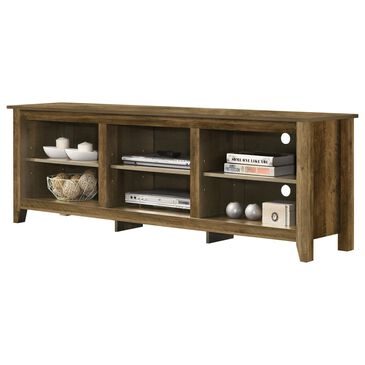 HOMLUX 70" TV Stand with Open Shelves and Adjustable Storage in Knotty Oak, , large