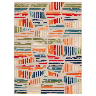 Central Oriental Fontana Parkia 6"7" x 9"2" Cream and Yellow Area Rug, , large