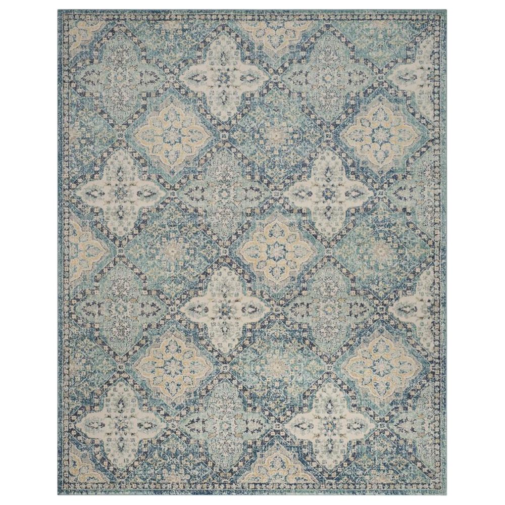 Safavieh Evoke EVK274C 10" x 14" Light Blue and Ivory Area Rug, , large