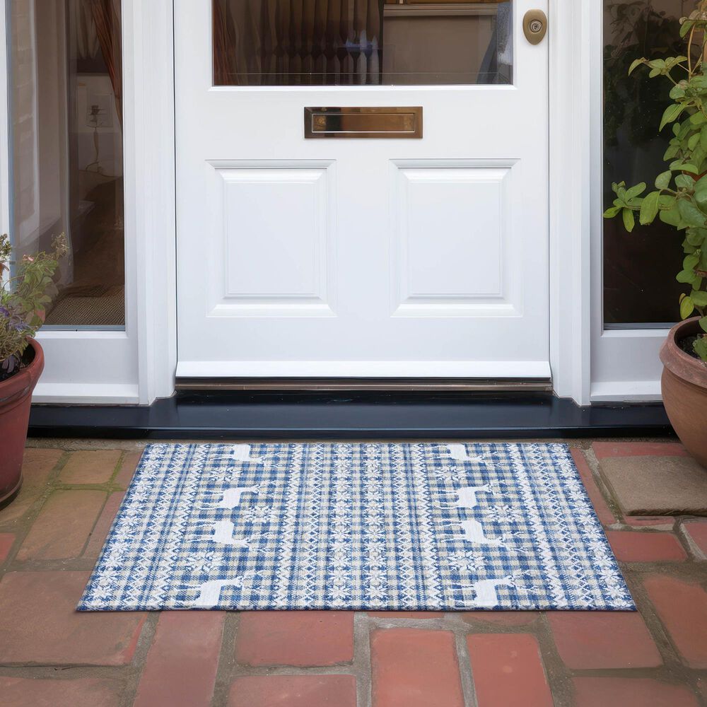 Dalyn Rug Company Wonderland WN28 1&#39;8&quot; x 2&#39;6&quot; Navy Indoor/Outdoor Area Rug, , large