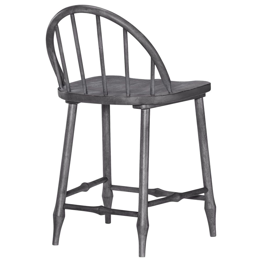 Legacy Classic Vintage Market 7-Piece Counter Height Dining Set in Barnwood Oak and Kettle Black, , large