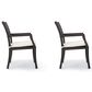 Hearth and Haven Rhode Island Rattan Dining Chair with White Cushion in Brown (Set of 2), , large