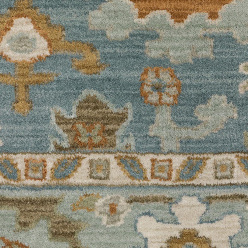 Oriental Weavers Maeve MAE02 Blue and Rust 7&#39;10&quot; x 10&#39;10&quot; Area Rug, , large