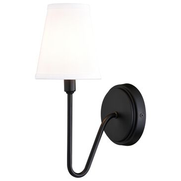 Vaxcel Barir 1-Light Wall Sconce in Matte Black, , large