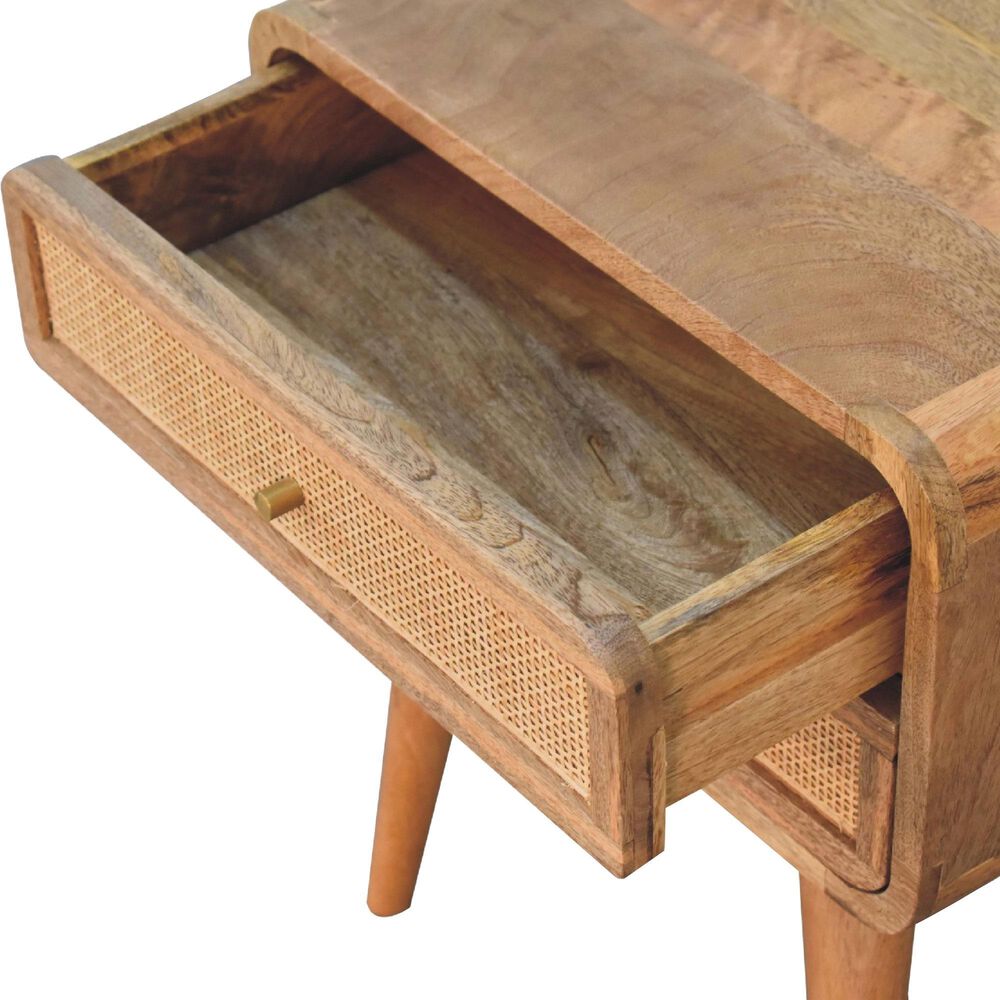 Hearth and Haven 2-Drawer Nightstand with Nordic Legs in Oak and Light Brown, , large