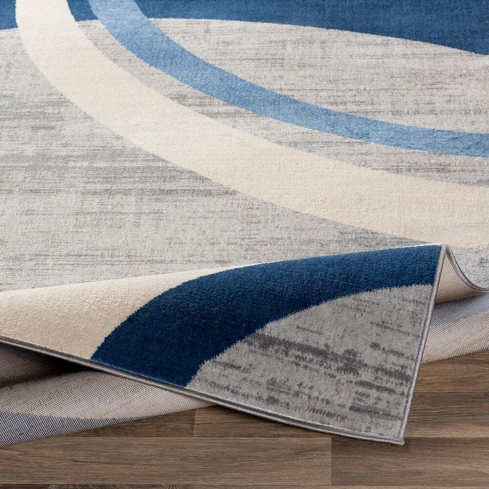 Surya Monaco MOC-2320 5&#39;3&quot; x 7&#39;3&quot; Navy, Silver Gray and Cream Area Rug, , large