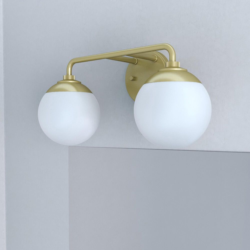 Hunter Hepburn 2-Light Vanity in Painted Modern Brass, , large