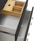 James Martin Vanities Myrrin 60" Double Vanity in Carbon Oak with 3 cm Carrara White Marble Top, , large