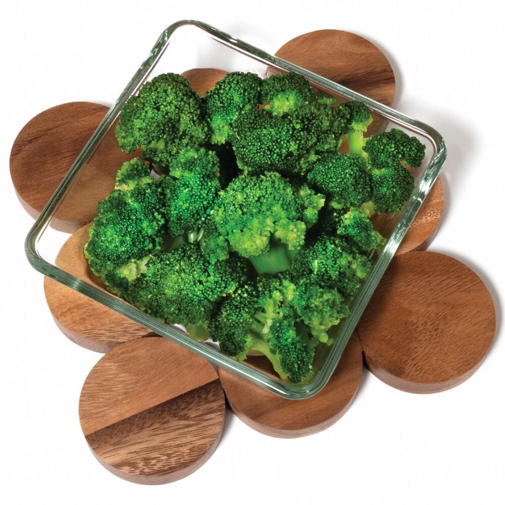 Lipper International Acacia Dotted Trivet in Brown, , large