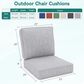 Sunwell Garden 4" Thick Outdoor Cushion Set in Light Grey (Set of 2), , large