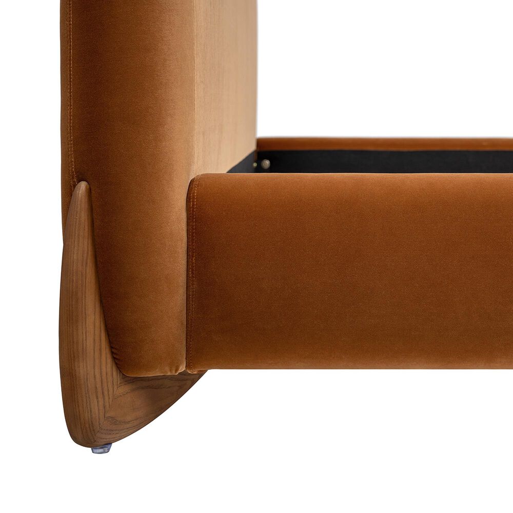 Jennifer Taylor Home Alpine King Platform Bed Frame in Burnt Orange, , large