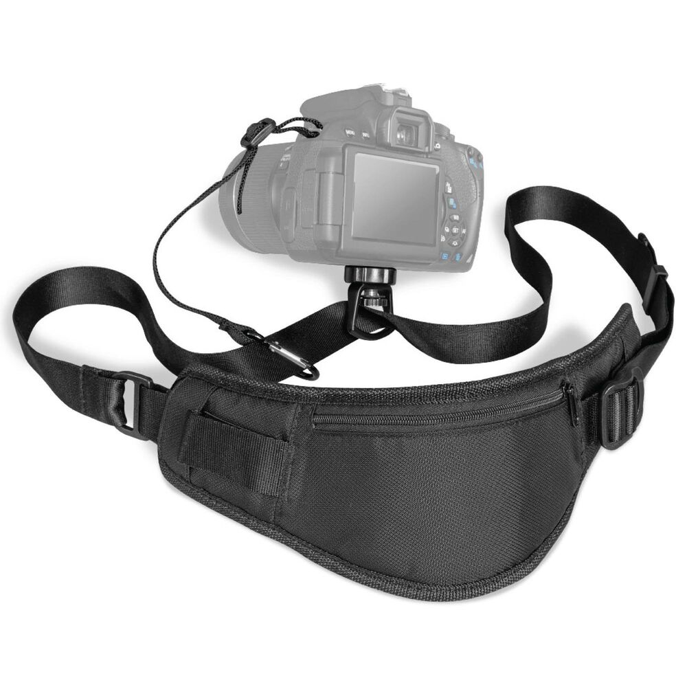 Bower Adjustable Waist Straps with Zipper Pouch DSLR Compact Cameras in Black, , large