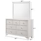 Crown Mark Lyssa 7-Drawer Dresser and Mirror in White, , large
