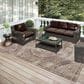 Dalyn Rug Company Sedona Oriental 9" x 12" Taupe Indoor/Outdoor Area Performance Rug, , large