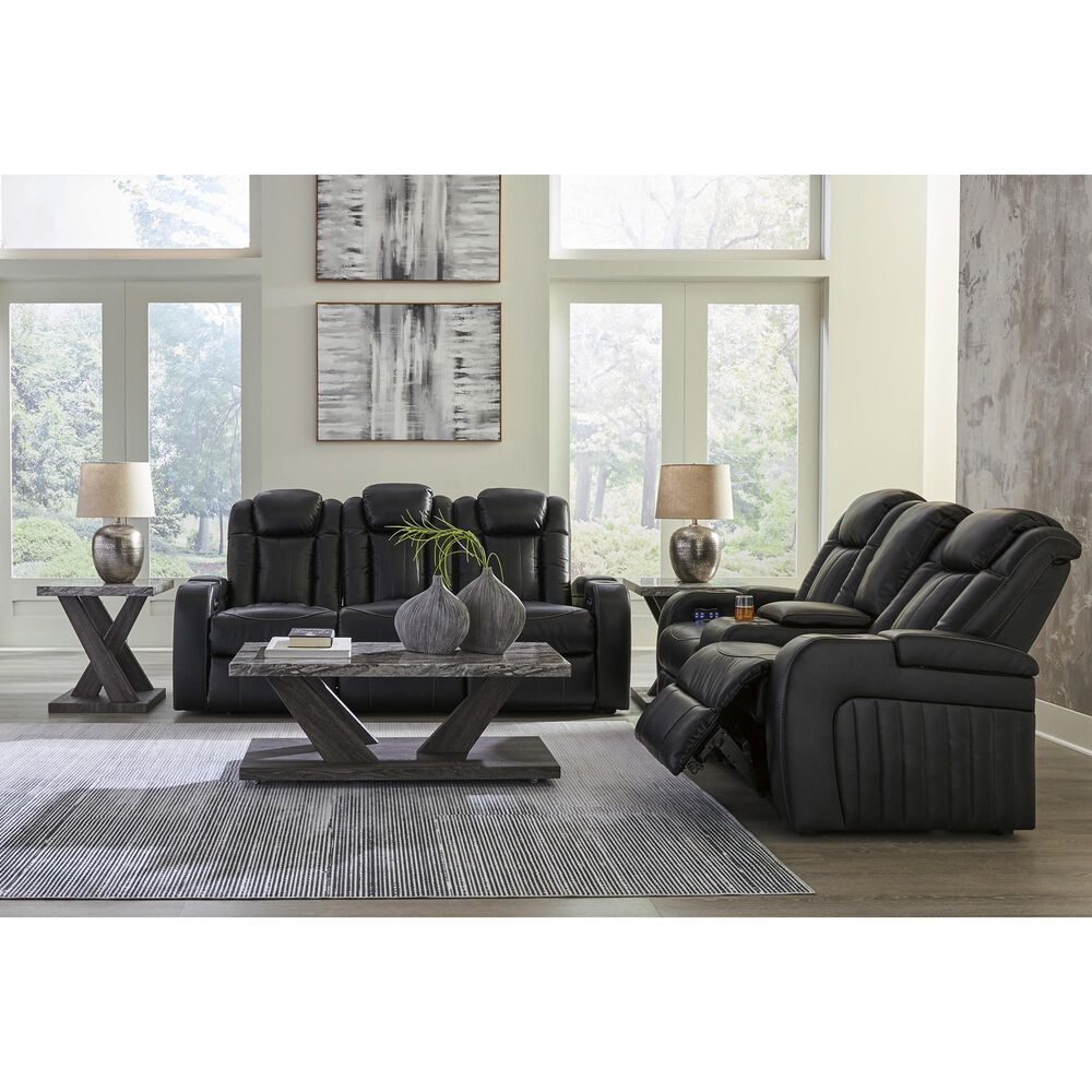 Ashley Caveman Den 2-Piece Power Reclining Living Room Set in Midnight, , large