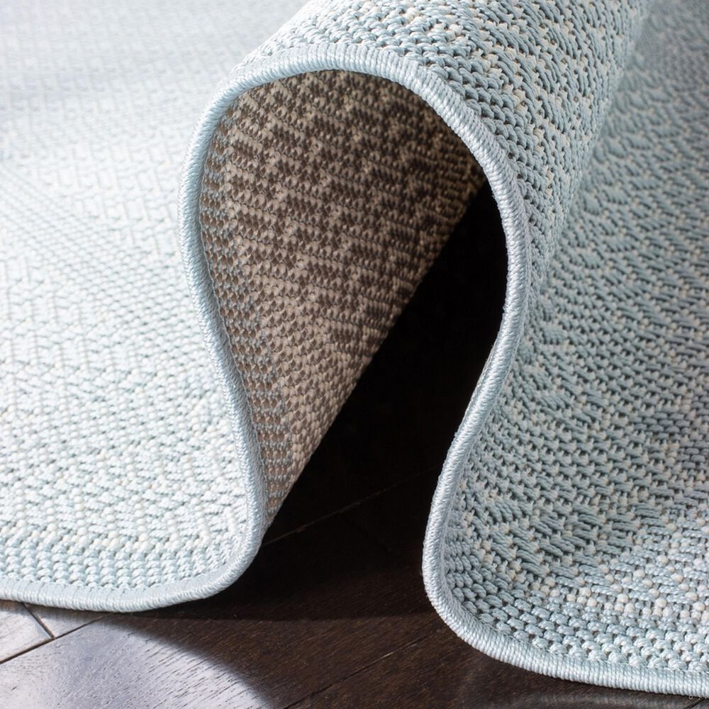 Safavieh Bermuda BMU811M 8' x 10' Light Blue and Ivory Indoor/Outdoor Area Performance Rug, , large