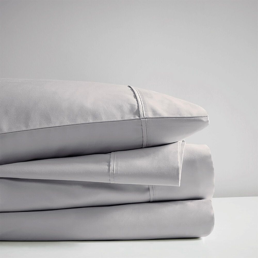 Hampton Park 600 Thread Count Grey  Cooling Cotton Blend Sheet Set, , large