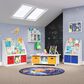 RiverRidge Home 2-Cubby Kid Book Rack with 2-Blue Bin in White, , large