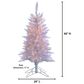 The Gerson Company 4" Pre-Lit Tinsel Artificial Christmas Tree in White, , large