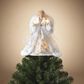 The Gerson Company Electric Lighted Angel Tree Topper in Silver and White, , large