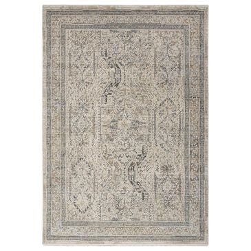 Nourison Lynx 12" x 15"9" Ivory, Grey and Blue Area Rug, , large