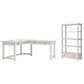 Ashley Robbinsdale 3-Piece L-Shape Desk and Bookcase Set in Antique White, , large
