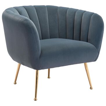 Zuo Modern Deco Accent Chair in Gray Velvet, , large