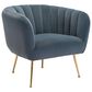 Zuo Modern Deco Accent Chair in Gray Velvet, , large