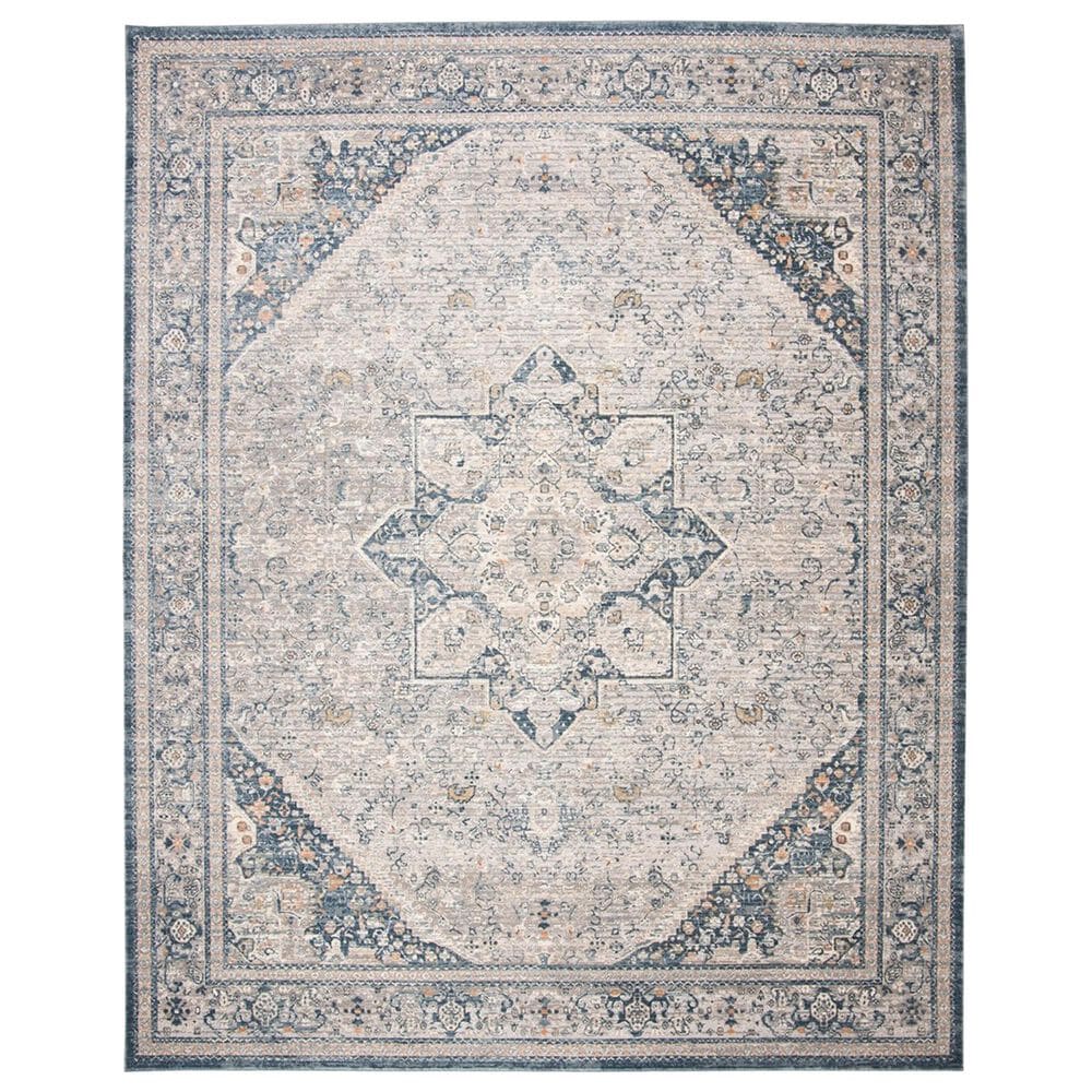 Safavieh Martha Stewart Cosmopolitan Grove 8" x 10" Cream and Blue Area Rug, , large