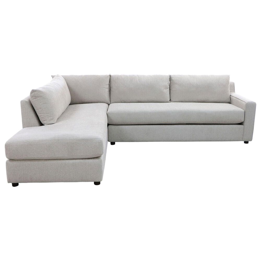 Fulton Home Brooklyn 2-Piece Stationary Sectional with Left Facing Chaise in Claudia Linen, , large