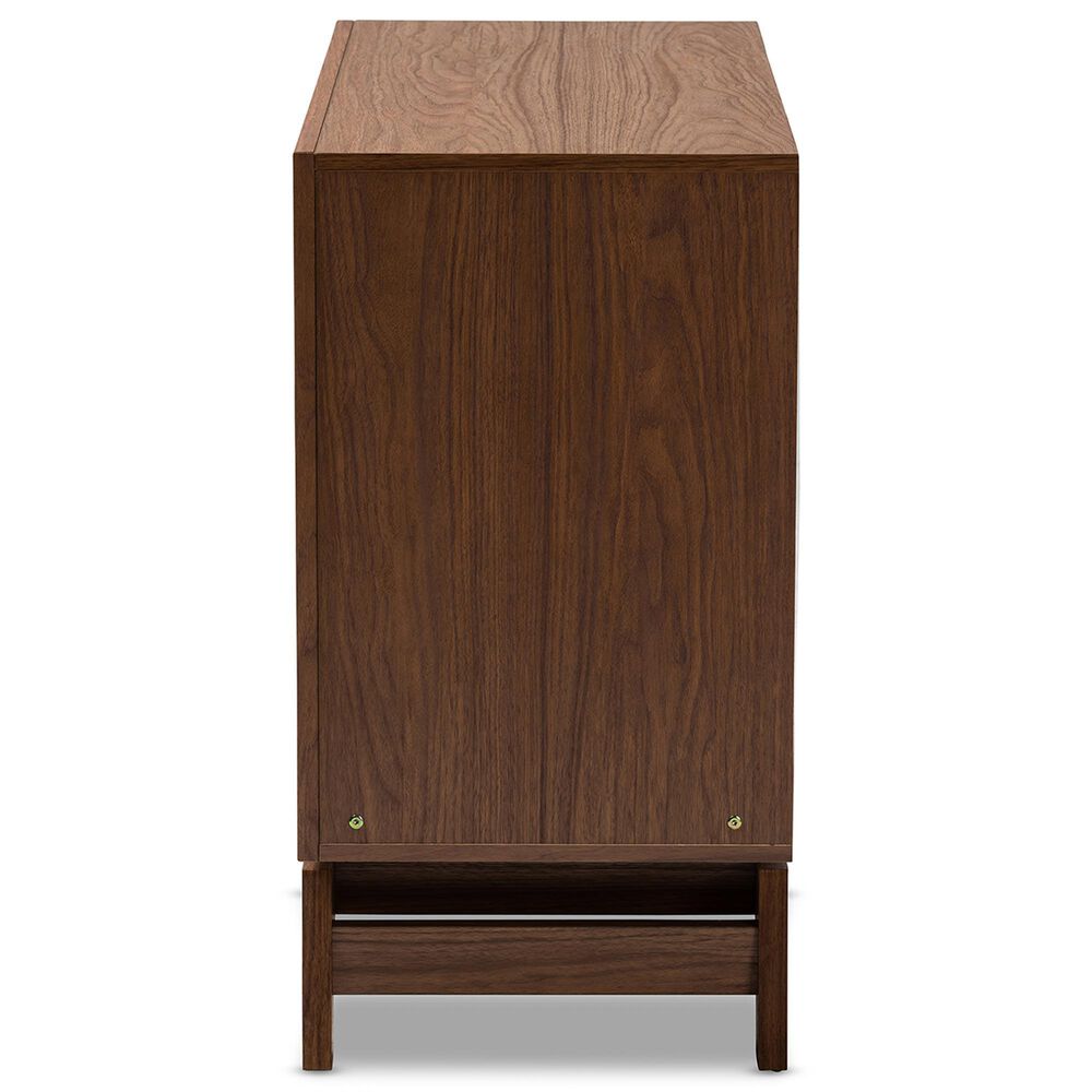 Baxton Studio Svante 6-Drawer Dresser in Walnut Brown, Dark Grey, Light Grey and White, , large