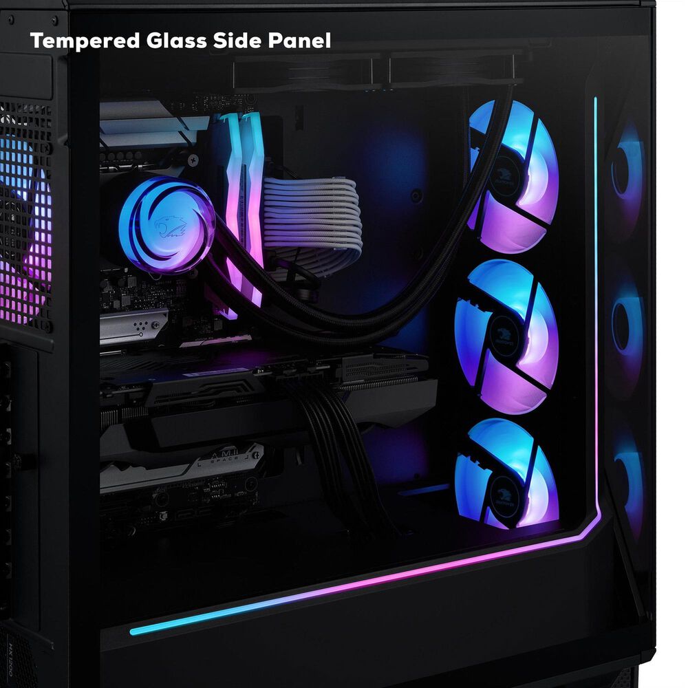 iBUYPOWER Slate 8 MESH Gaming PC Desktop | AMD Ryzen 7 8700F - 32GB RAM - NVIDIA GeForce RTX 5070 Graphics - 1TB SSD in Black, , large