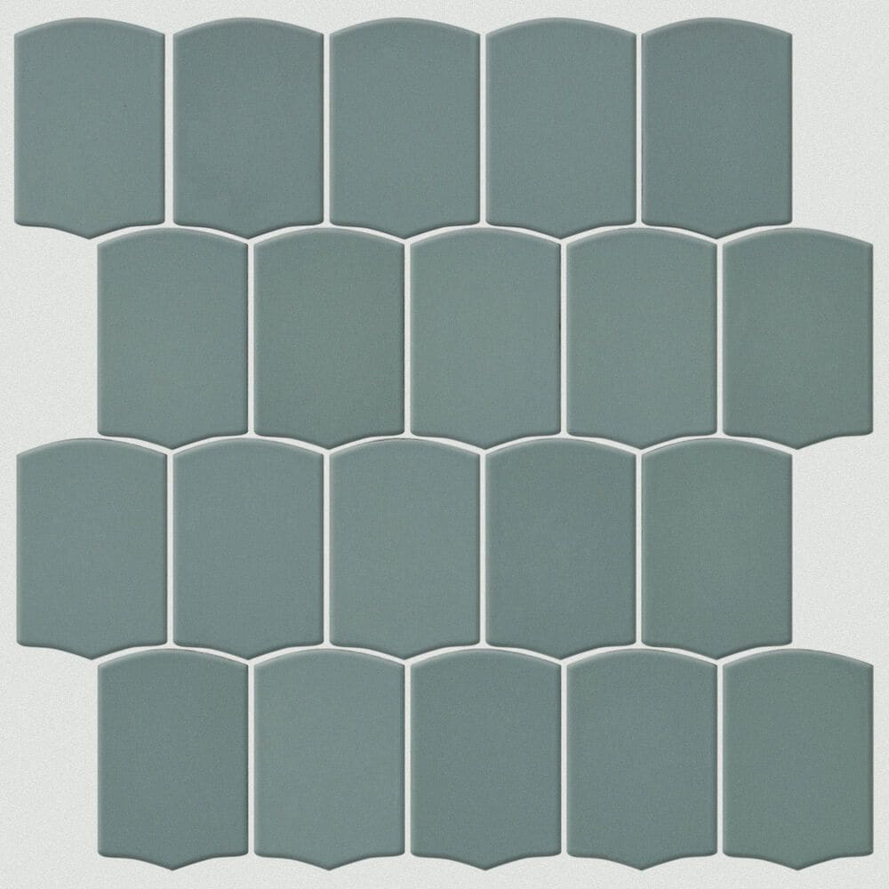 Shaw Embrace Mist 10" x 10.75" Glass Mosaic Sheet, , large