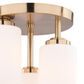 Vaxcel Park Ridge 3-Light Flush Mount in Champagne Gold, , large
