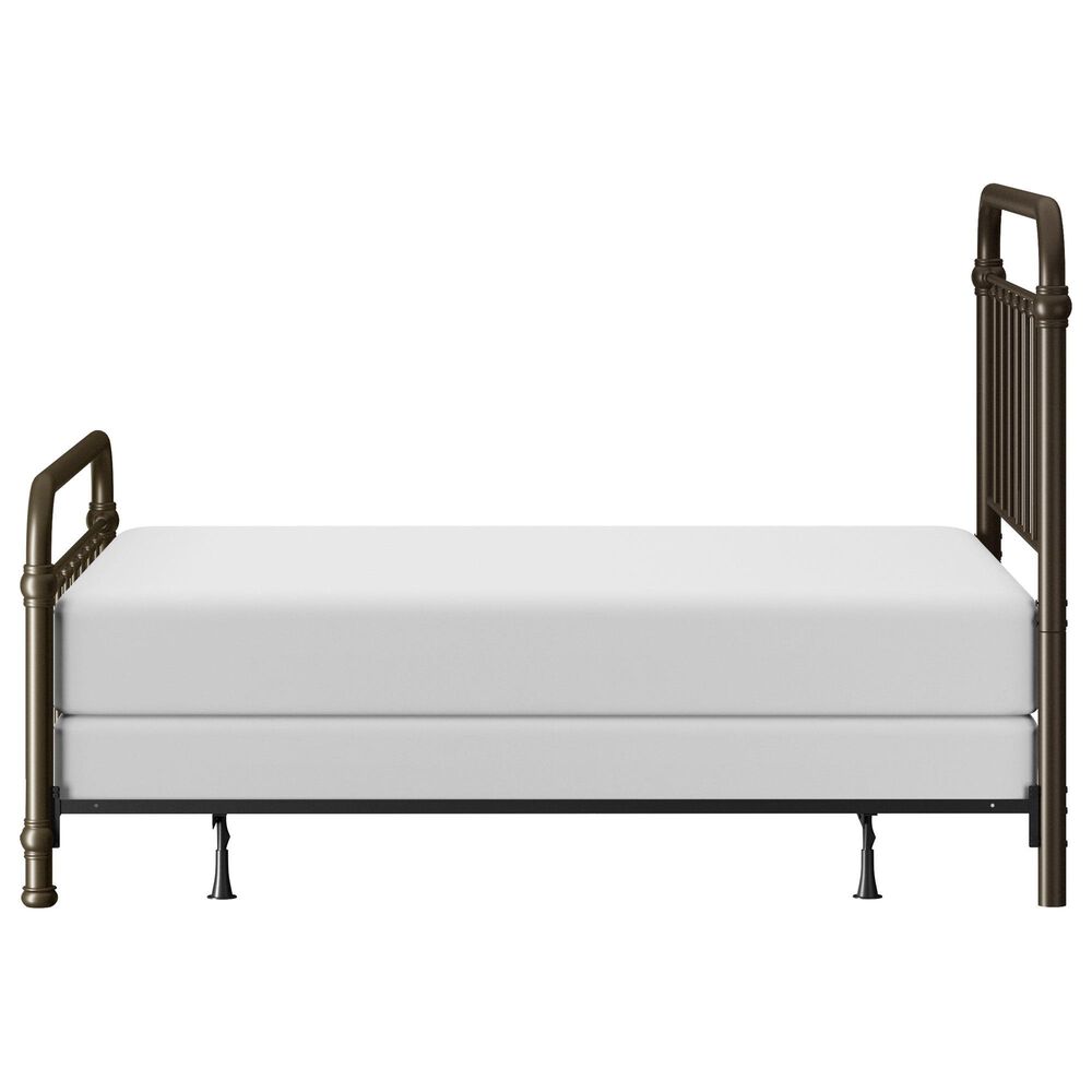 Richlands Furniture Kirkland Full Metal Slat Bed with Metal Frame in Dark Bronze, , large