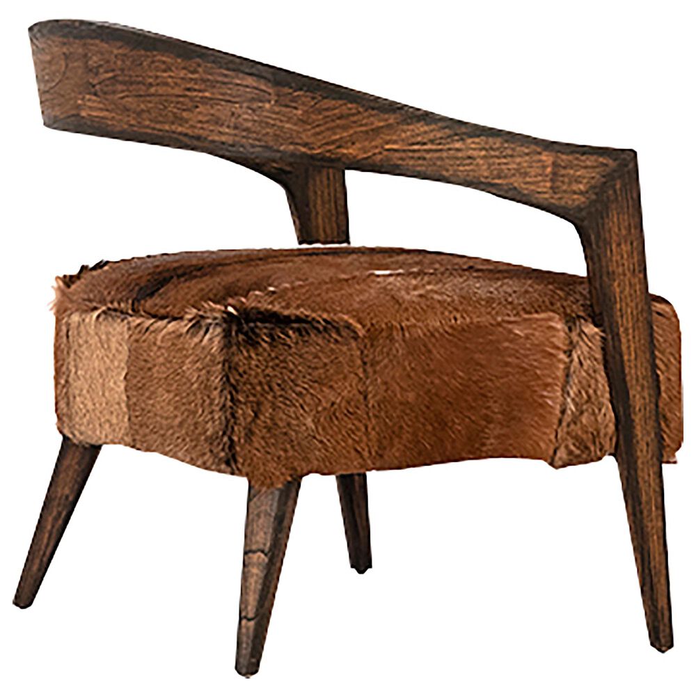 Blue Sun Designs Liara Arm Chair in Mindi Wood and Goat Hide , , large