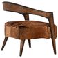 Blue Sun Designs Liara Arm Chair in Mindi Wood and Goat Hide , , large