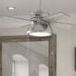 Hunter Loki 36" Ceiling Fan with LED Lights in Brushed Nickel, , large