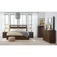 Riva Ridge Modern Loft 6 Drawer Dresser and Mirror in Brownstone, , large