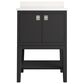 Kohler Seagrove 24" Single Bathroom Vanity in Ferrous Grey with 3 cm White Quartz Top and Rectangular Sink, , large