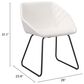 Zuo Modern Miguel Dining Chair in White/Matte Black, , large