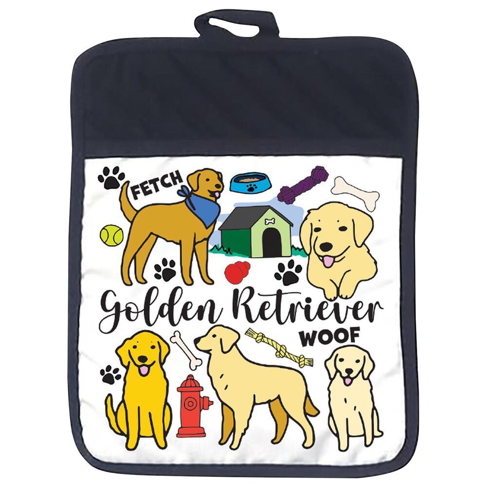1 Brilliant Gift Wander Pets Golden Retriver Pot Holder in White, , large