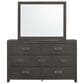 Mayberry Hill Sasha 7 Drawer Dresser and Mirror in Grey, , large