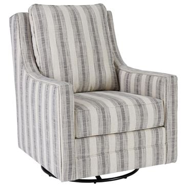 Ashley Kambria Swivel Glider Accent Chair in Canyon Ranch Ivory/Black, , large