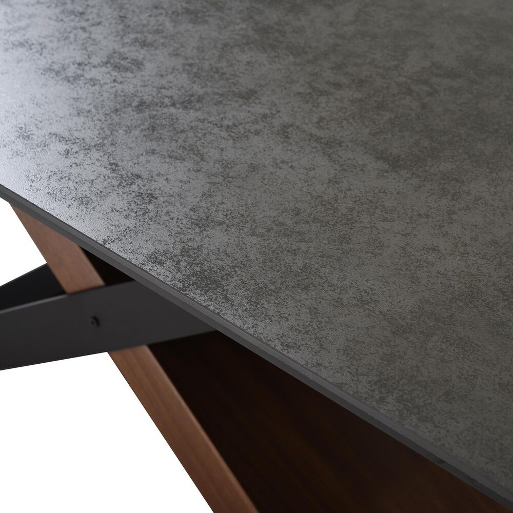 Blue River Milena Extendable Dining Table in Shadow, Walnut and Black - Table Only, , large