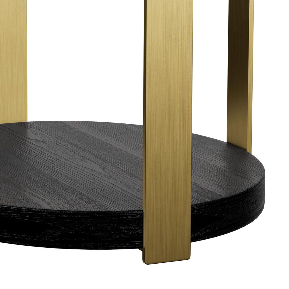 Riverside Furniture Mill River End Table in Black Onyx and Bronze, , large
