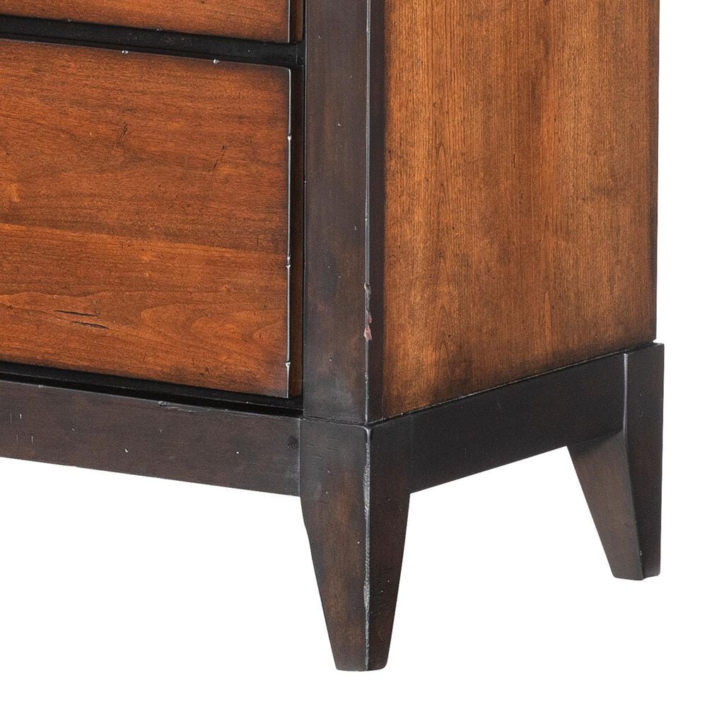 Legacy Classic Fenmore 3-Drawer Nightstand in Dark Mocha and Distressed Cherry with AC Outlets and USB Ports, , large