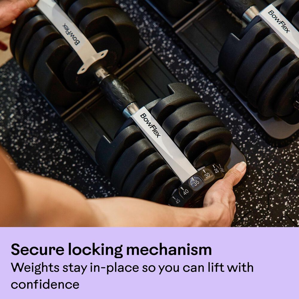 BowFlex SelectTech 52 Adjustable Dumbbell Set in Black, , large